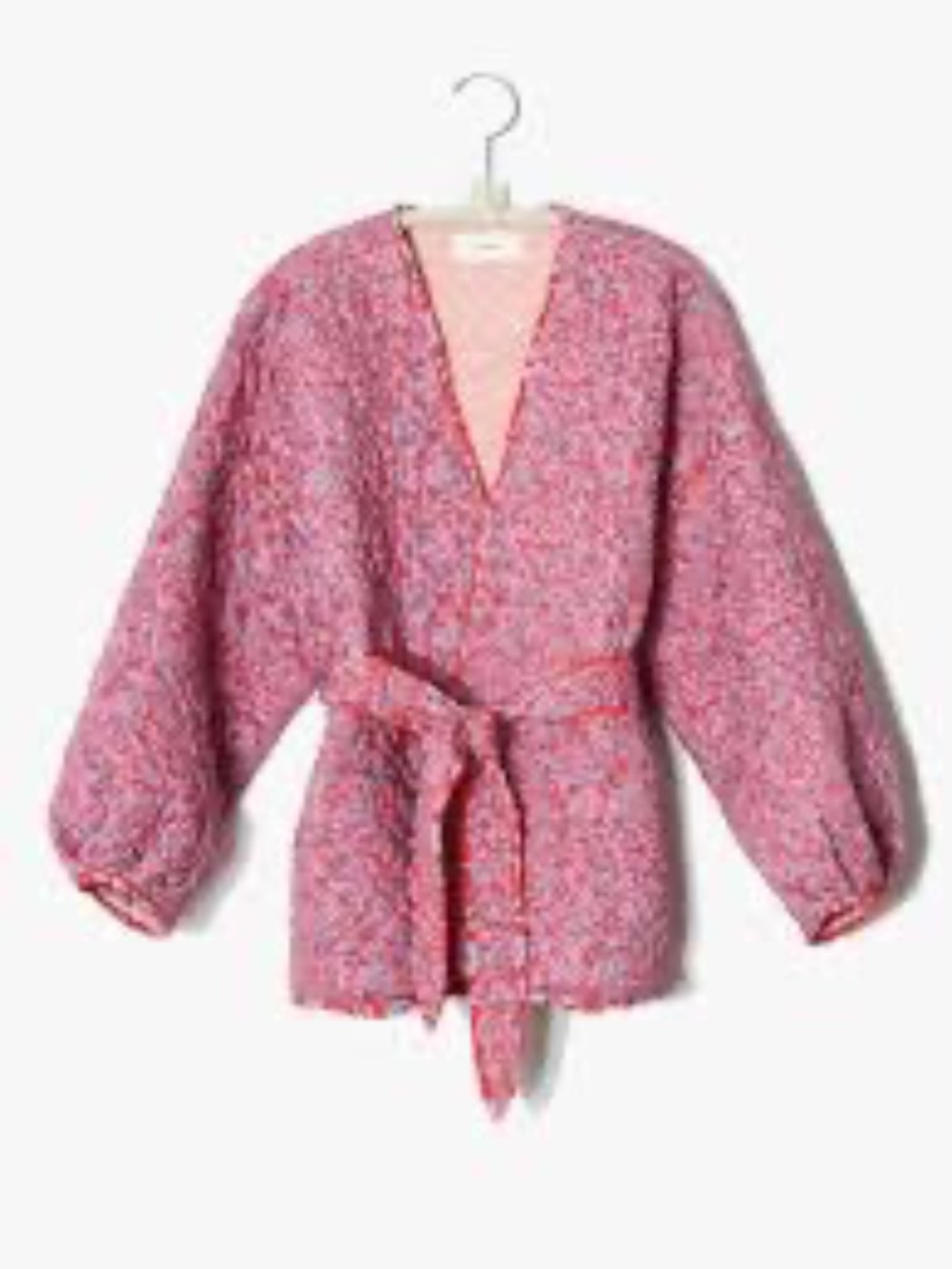 Xirena Keatyn Quilted Reversible Floral Jacket in Pink Stamp